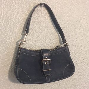 Blue Suede Coach Purse
